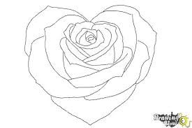 Show your appreciation and love for others with beautiful drawing of a rose. How To Draw A Heart Rose Drawingnow