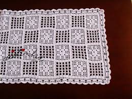 Caminho De Mesa Branco De Croche Naperon Caminho Mesa Branco Em Crochet Caminho De Mesa De Croche Trilho Mesa Croche