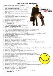 Movie Worksheet Pursuit Of Happyness With Key Esl Worksheets Classroom Charts Middle School Reading