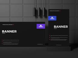 Free Office Interior Advertising Banners Mockup Design Mockup Planet In 2020 Banner Advertising Mockup Design Promotional Design