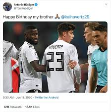 See their stats, skillmoves, celebrations, traits and more. Fans Schwelgen In Antonio Rudiger Geburtstag Nachricht Zu Chelsea Ziel Kai Havertz Aktuelle Boulevard Nachrichten Und Fotogalerien Zu Stars Sternchen