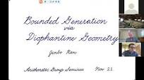 Bounded Generation via Diophantine Geometry - Jinbo Ren