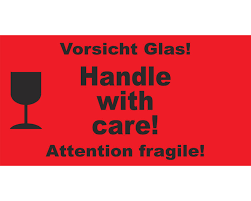 Ich hoffe auf ihr verständnis und bitte um antwort. Hinweisetiketten Rot Handle With Care Vorsicht Glas 145x76mm 1000 Stk