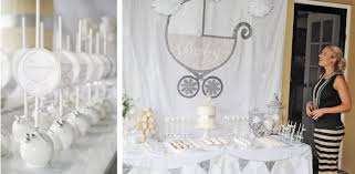 White And Silver Baby Shower Gender Neutral Dessert Buffet Lolly Table Cakepops Baby Shower Deco Gender Neutral Baby Shower Baby Boy Winter Shower