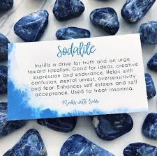 Sodalite Tumbled Pocket Stone Etsy In 2020 Crystal Healing Stones Spiritual Crystals Sodalite