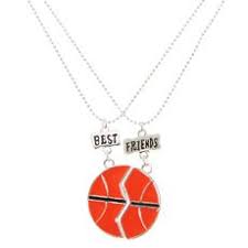 Best Friends Split Basketball Pendant Necklace Basketball Jewelry Basketball Necklace Jewelry Lockets