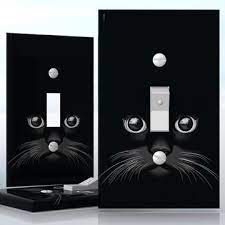 Diy 1 Gang Toggle Lightswitch Decal Skin Wrap Sticker Cat Light Light Switch Light Switch Covers