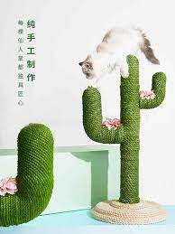 The branches are ninety degrees long and the process is difficult, which makes the cat's claw face more comfortable. Cactus Cat Climbing Frame Cat Climbing Tower Cat Frame Cat Tree Toy Cat Scratching Cat Cat Scraping Cat Supplies Furniture Scratchers Aliexpress
