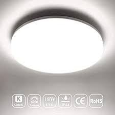 This type of lighting is ideal for rooms that have low hanging ceilings such as smaller rooms. 5000k Led Ceiling Light Flush Mount 18w 1650lm Round Led Ceiling Lamp For Kitchen Bedroom Bathroom Hallway Stairwell 9 5 Waterproof Ip44 80ra 150w Equivalent Daylight White Walmart Com Walmart Com