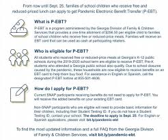 Then enter the child's date of birth using the 2 digit month + 2 digit day + 4. Many Georgia Families Are Eligible To Receive Pandemic Ebt Benefits Macaroni Kid College Park East Point Morrow