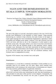It currently operates at no.22 & 24, jalan kelah 8/. Ngos And The Homelessness In Kuala Lumpur Towards Moralistic Trust Jati Journal Of Southeast Asian Studies