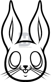Complete the ears and draw a bunny face. Simple Bunny Face Drawing