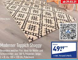 Einfach zum einkaufszettel hinzufügen und in der nächsten filiale erwerben. Moderner Teppich Shaggy Angebot Bei Aldi Nord