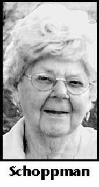 ALICE SCHOPPMAN Obituary (2009)