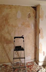 Mn Study Wall During Old Painted Over Wallpaper Peeling Away From Plaster Cracks Water Da Plaster Wall Texture Painting Over Wallpaper Peeling Wall