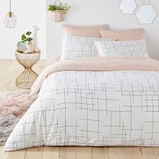 Charline Graphic Print Reversible Cotton Duvet Cover In 2020 White Bed Covers Cute Bed Sets Cute Bed Sheets