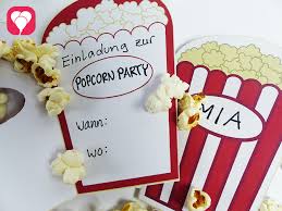 Kino Geburtstag Mit Popcorn Einladung Balloonas