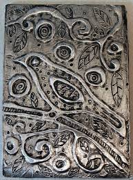 Tree Bird 5 X 7 Folk Art Primitive Foil Relief Art Piece Original Karla Gerard Awesome New Foil Art Piece Buy Metal Tree Wall Art Metal Tree Tree Sculpture