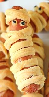 Crescent Roll Mummy Hot Dogs Sugar Apron Recipe Halloween Food For Party Mummy Hot Dogs Kids Halloween Food