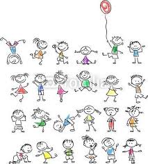 Kinder Bunt Comic Kinder Gekritzel Kinder Zeichnen