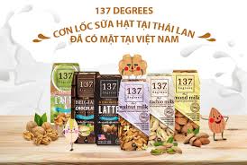 137 DEGREES – “CƠN SỐT” SỮA HẠT TẠI THÁI LAN ĐÃ CÓ MẶT TẠI VIỆT NAM Từ  những loại hạt giàu chất dinh dưỡng nhất thế giới như hạnh nhân, óc chó,
