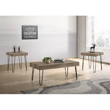 Instantly bring cohesiveness to one room by using all 3 tables together or divide them up amongst different rooms. Viscologic Vidia Modern Centre Coffee Table With 2 End Tables For Living Room Balcony And Office Walmart Canada