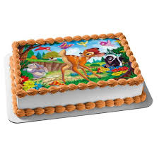 Edible icing art is a great way to make a cake and cupcakes look fantastic and professional. Disney S Bambi Thumper And Flower Edible Cake Topper Image Abpid00051v2 Walmart Com Walmart Com