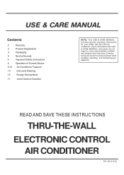 This usage is appropriate because the ac literally goes through the door. Frigidaire Fah106r1t 10 000 Btu Through The Wall Room Air Conditioner Manual