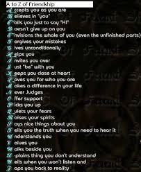 A To Z Of Friendship True Friends Fine Quotes Sayings