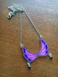 Purple Fairy Wings Necklace Purple Fairy Wings Purple Fairy Wings
