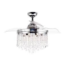Most items ship in one business day. Parrot Uncle Mateo 42 In Indoor Chrome Downrod Mount Retractable Chandelier Ceiling Fan With Light And Remote Control F4706110v The Home Depot