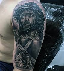 2 cross hatching in a drawing. Top 51 3d Jesus Tattoo Ideas 2021 Inspiration Guide