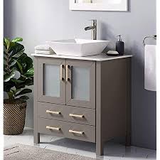 Cabinet design includes carved doors and feet in a choice of stains. Bathroom Sink Vanities Accessories Narrow Depth Vanities With Sliding Barn Door And White Sink Grey Storage Vanity Cabinet Kksafe Bathroom Vanity 30 X 18 X 34 Inch Single Vanity Sink Combo