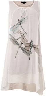 Samya White Dragonfly Print Dress Dragonfly Clothing Clothes Dragonfly Prints