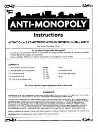 $500, $100, $50, $20, $10, $5, and $1. Anti Monopoly Instructions