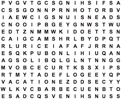 Spring group activity for seniors to set up this word game on. Summer Large Print Word Search Puzzle