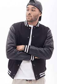Forever 21 Faux Leather Varsity Jacket For 45 Wantering Leather Varsity Jackets Varsity Jacket Outfit Varsity Jacket
