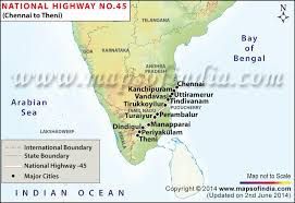 Nh 45 Map Chennai To Theni