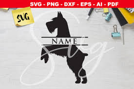 West highland white terriers, scottish terriers, wire fox terriers, bulldogs, pugs, yorkshire terriers.lots of different size and color combinations to choose from. Giant Schnauzer Dog Monogram Graphic By Novart Creative Fabrica