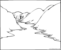 Landscape Coloring Pages River Coloring4free Colorful Landscape Coloring Pages Dragon Coloring Page