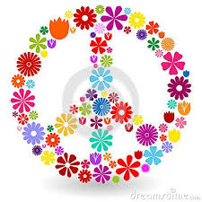 Signo De La Paz Hecho De Flores Signo De La Paz Dibujos De La Paz Simbolo De Paz
