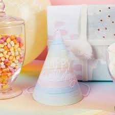 * 1 pastel rainbow happy . 10 Pastel Rainbow Birthday Party Hats Rainbow Decorations Etsy India