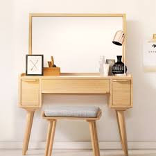 Momo Nature Oak Dresser Console Set With The Lay On Mirror Stool Dressing Table Design Modern Dressing Table Designs Furniture