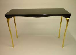 Contemporary Black And Gold Console Table By Kinsley Byrne 1stdibs Com Modern Console Tables Console Table Furniture