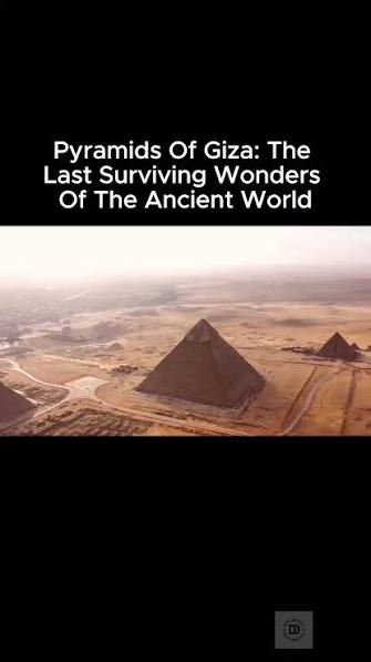 The Pyramids of Giza, located in Egypt, are the last surviving wonders of the ancient world., Love travel? Follow @thediscoverydestination