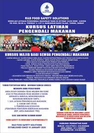 Food handling course (kursus pengendalian makanan) call now : Pengumuman Untuk Orang Tawau R D Food Safety Solutions Facebook