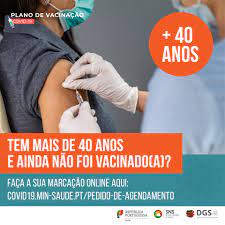Clique aqui para agendamento da vacinação para pessoas com 35 anos ou mais. Direcao Geral Da Saude Se Tem Mais De 40 Anos E Ainda Nao Foi Vacinado Ja Pode Fazer O Agendamento Da Sua Vacina No Local E Data Que Pretender Basta Aceder