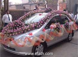 Scene of baraat beautiful car wedding car. Pin By Pamela Smith On Wedding Decoration S Wedding Car Decorations Wedding Car Indian Wedding Decorations