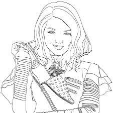 Printable coloring pages of mal, ben, evie, carlos and jay from disney's descendants 2. Mal Coloring Pages Coloring Home