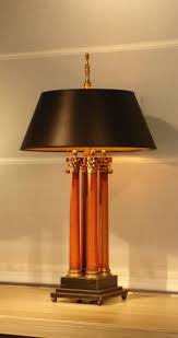 Black And Gold Table Lamp Shade Table Lamp Quadruple Empel Collections Materials Used Wood Resin Brass Shown Here In With Orange Fresco Finish On Diy Lamp Shade Small Lamp Shades Lamp